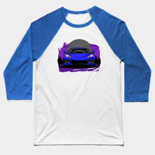 Blue C8 Corvette Stingray Midnight Moon Supercar Racecar Muscle Car Sportscar Corvette C8 Baseball T-Shirt